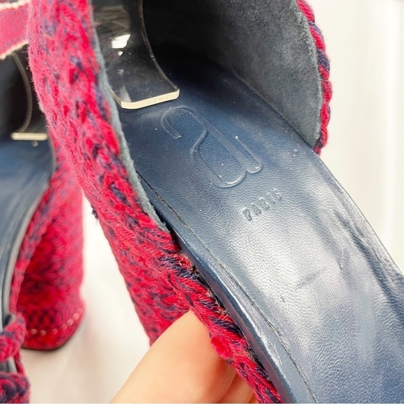 Antolina Aurora Braided Woven Open Toe Platform Heels Sandals Red Casual Summer - Picture 8 of 12